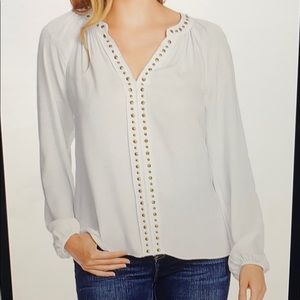 New stud trimmed Satin blouse